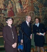 De gauche à droite : Anne Magnant, Jean Dutourd, Guillemette Mouren